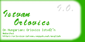 istvan orlovics business card